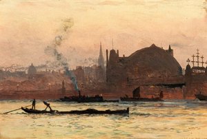 A Temze a Charing Cross közelében, London, 1892 alkotó: William Lionel Wyllie